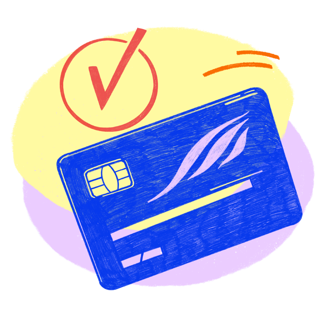 Payment by credit card processed