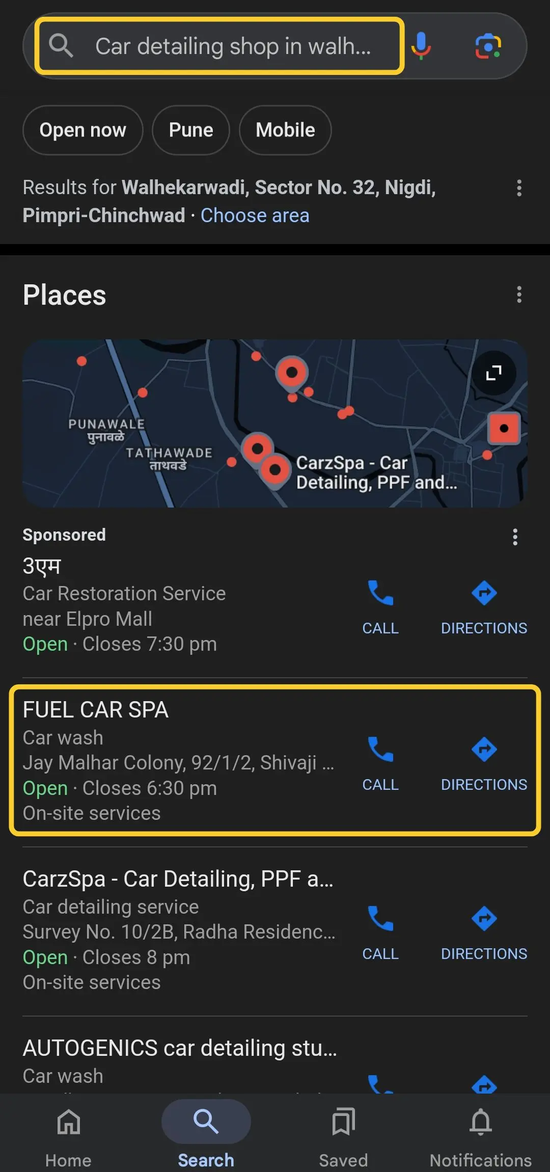 Car detailing shop in walhekarwadi