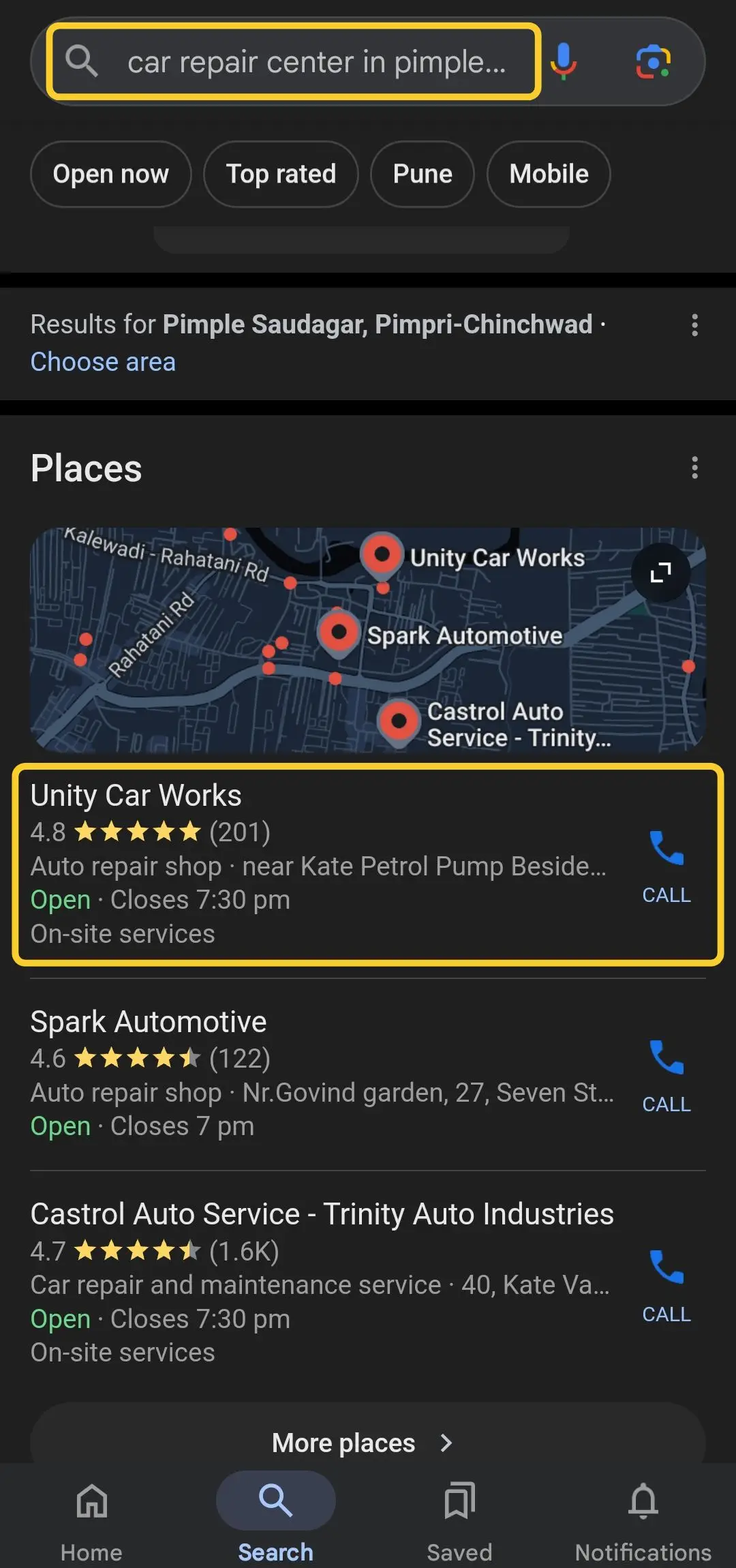 Car repair center in pimple saudagar