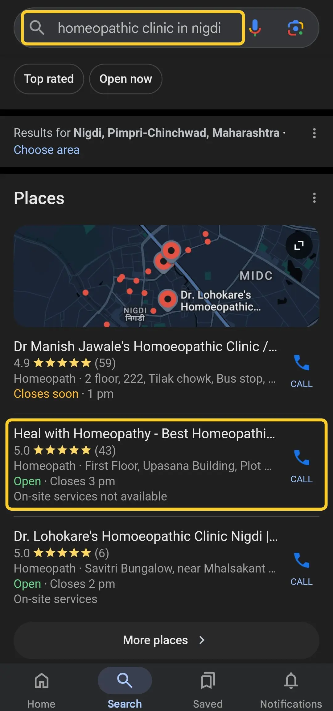 homeopathic clinic in nigdi