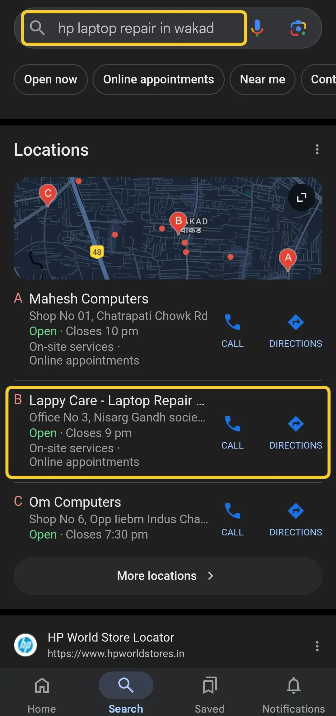 hp laptop repair in wakad
