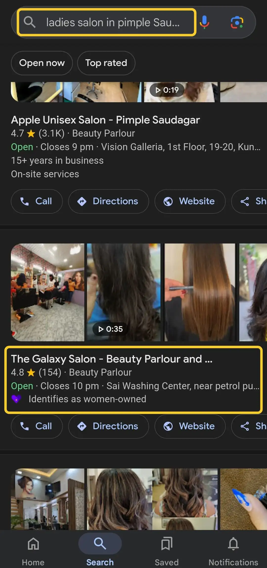 ladies salon in Pimple Saudagar