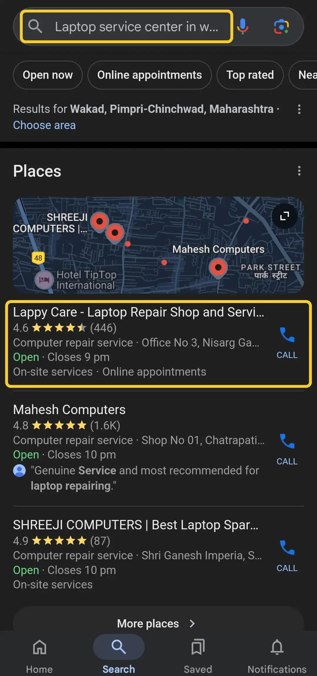 laptop service center in wakad