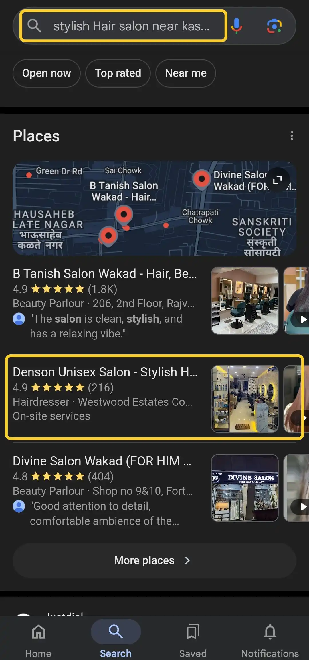 stylish hair salon near kaspate wasti