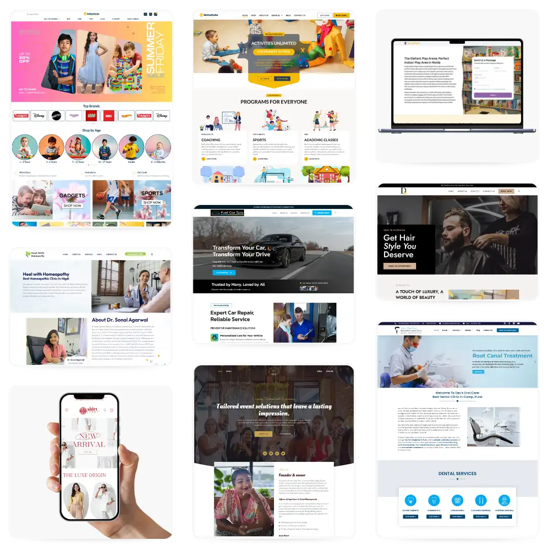 website development Portfolio