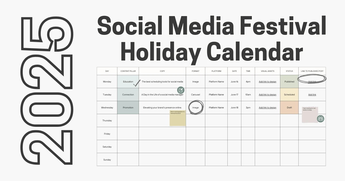 Social Media Calendar 2025